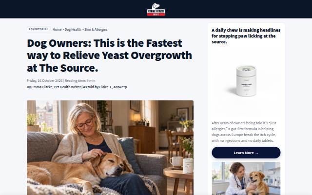 Startseite von Canine Health Today