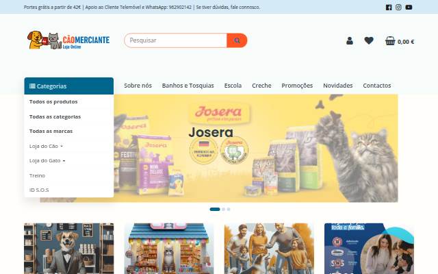 Cãomerciante Loja Online storefront