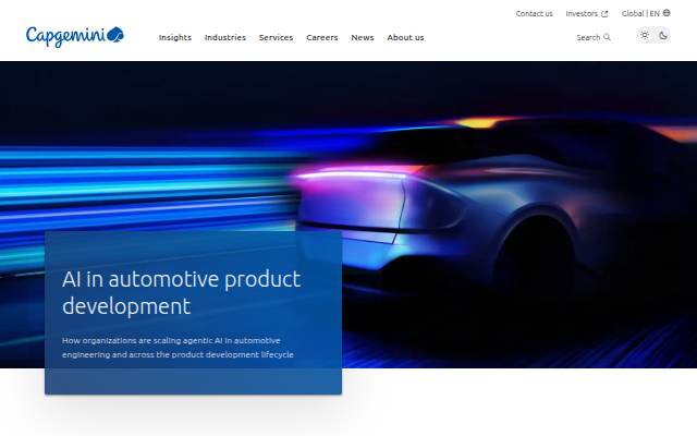 Startseite von Capgemini