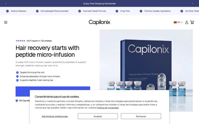 Capilonix storefront