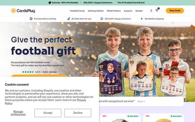 CardsPlug storefront