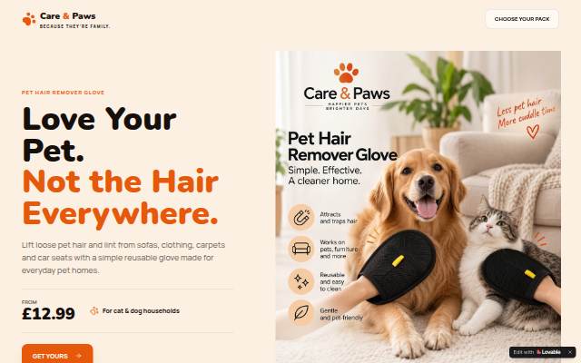Pet Hair Remover Glove storefront