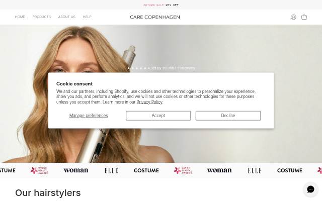 carecopenhagen.dk storefront