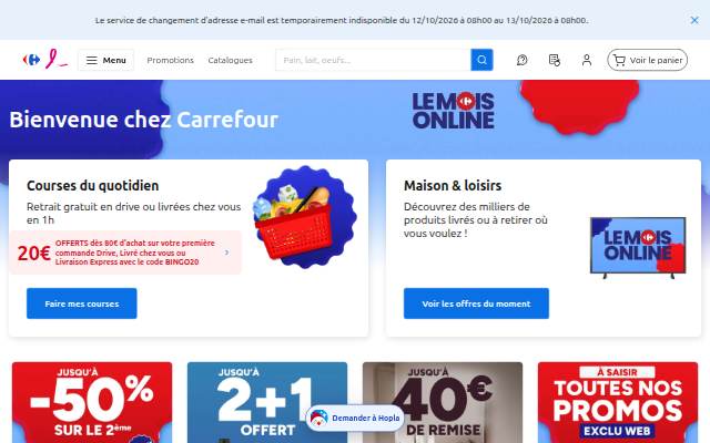 Startseite von Carrefour