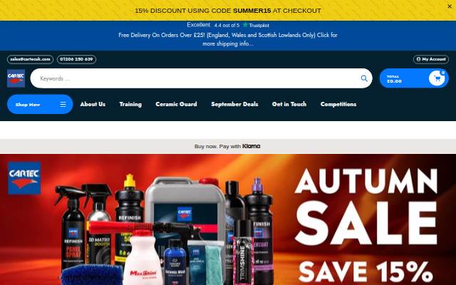 Cartec UK storefront