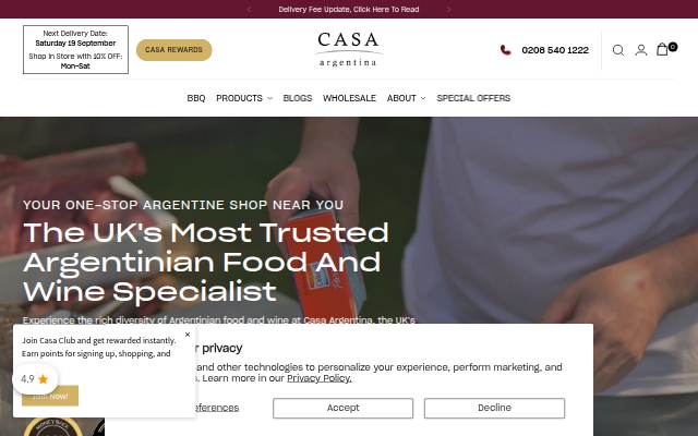 Casa Argentina Limited storefront