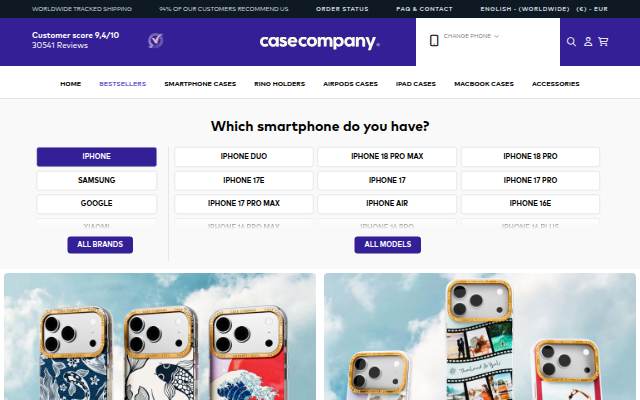 CaseCompany storefront