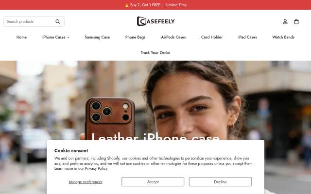 Startseite von Casefeely