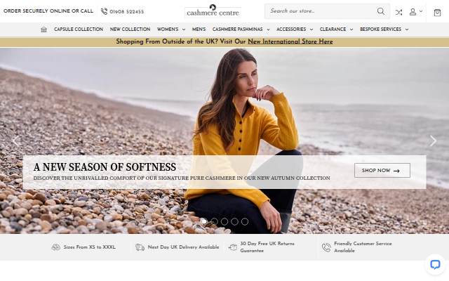 Startseite von Luxury Cashmere Clothing &amp; Pashminas