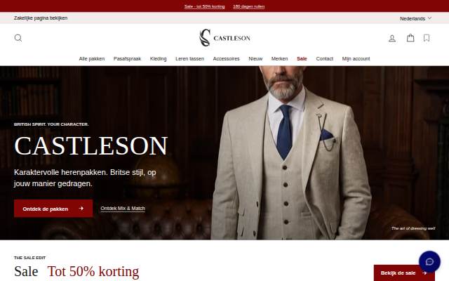 Castleson.nl storefront