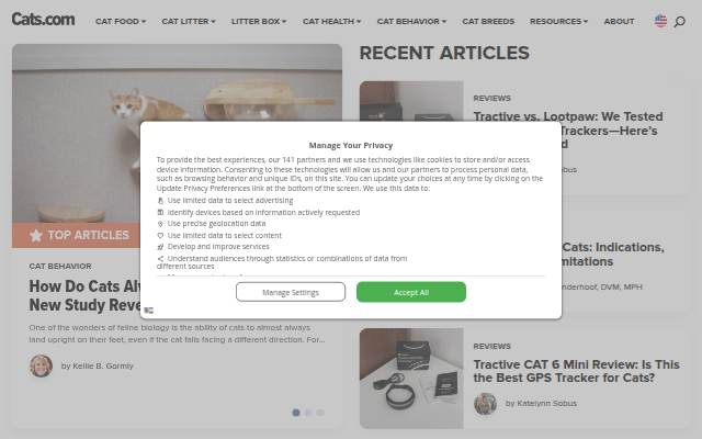 Cats.com storefront