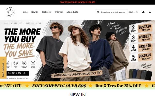 CozTee storefront