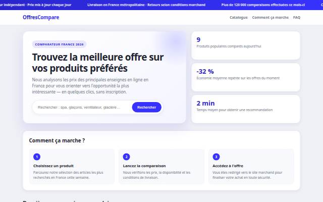 OffresCompare — Meilleures offres produits en France storefront