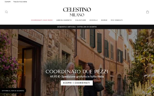 Celestino Milano storefront