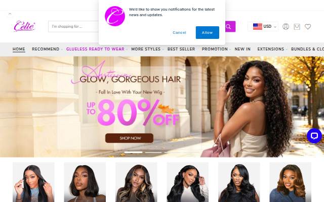 Celie Hair storefront