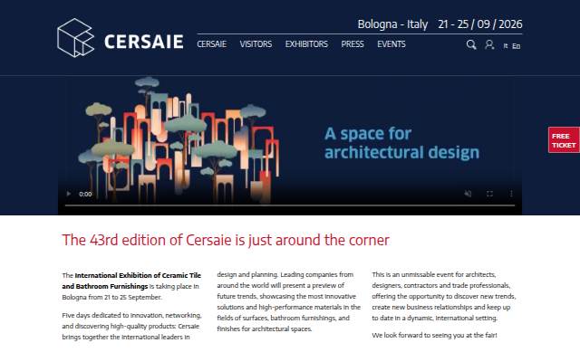 CERSAIE Salone Internazionale della Ceramica per l'Architettura e dell'Arredobagno storefront