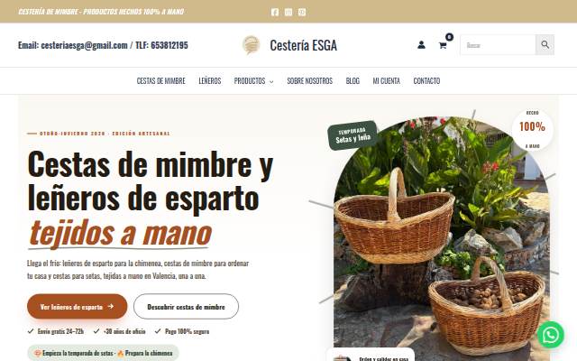 Montra da Cestería ESGA