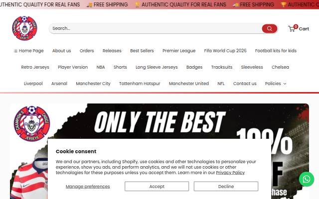 Champion's Choice Jerseys storefront