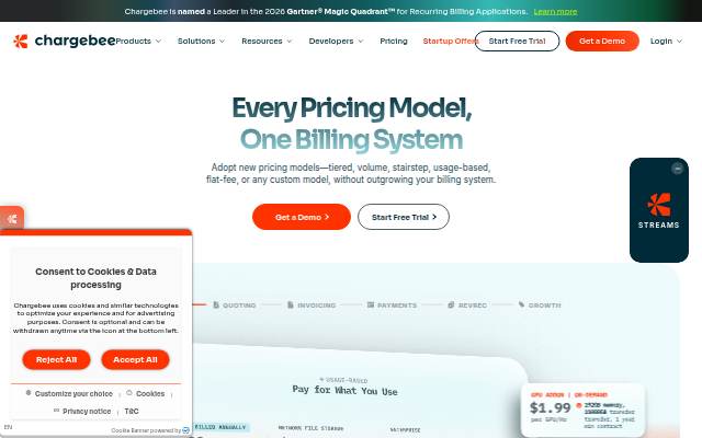 Chargebee storefront