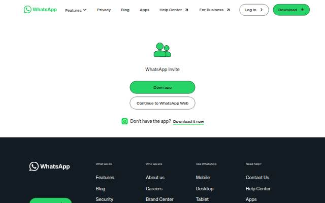 WhatsApp.com storefront