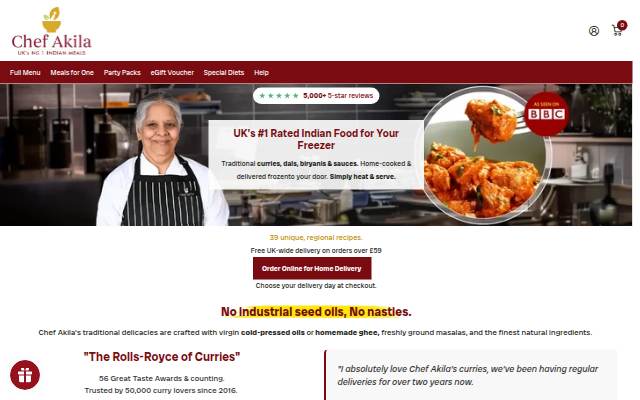 Chef Akila storefront