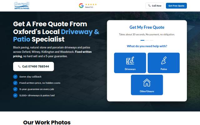 Get A Free Quote From Oxford's Local Driveway &amp; Patio Specialist storefront