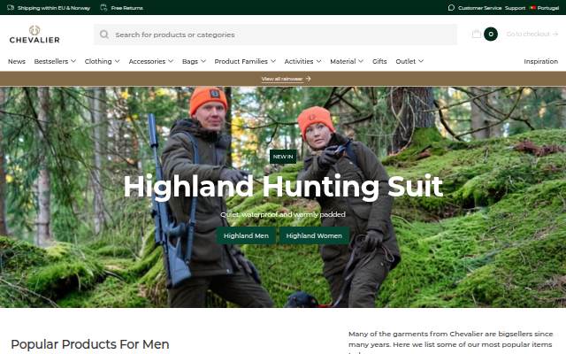Startseite von Hunting clothing by hunters for hunters