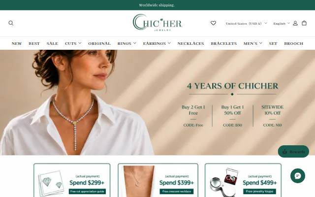 Chicherjewelry storefront