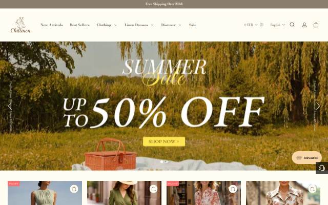 Chillinen.com storefront