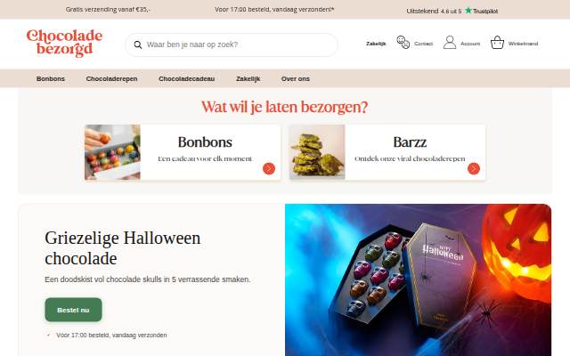 Startseite von Chocoladebezorgd