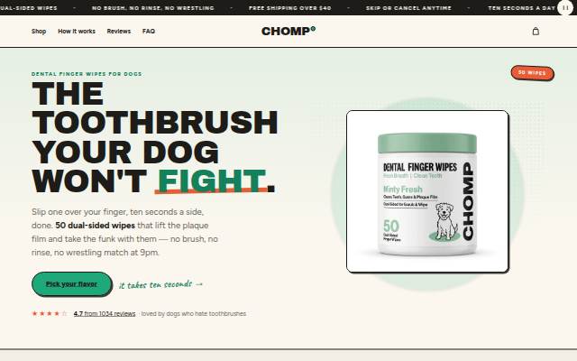 Chomp Pets storefront
