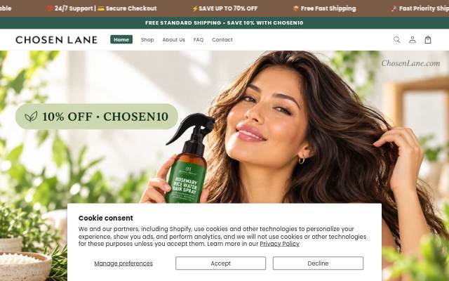 Startseite von ChosenLane.com