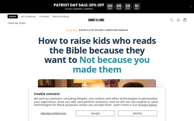 Christ Comics storefront