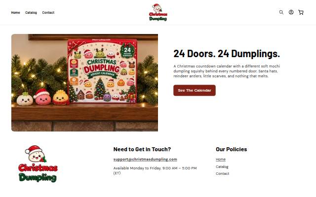 Christmas Dumpling storefront