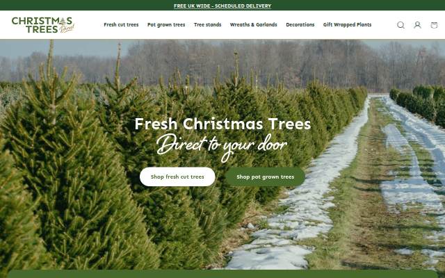 Startseite von Christmas Trees Direct
