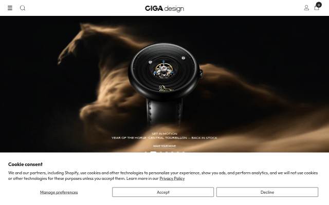 CIGA design storefront