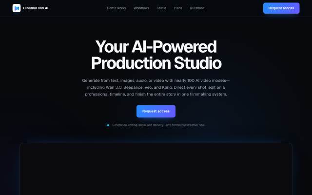 CinemaFlow AI — Generate, Direct &amp; Edit Video with AI storefront