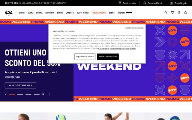 Cisalfa Sport: scarpe, abbigliamento sport, accessori e attrezzi storefront