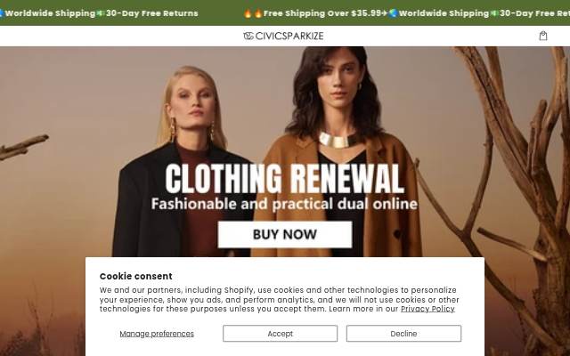 Civicsparkize storefront