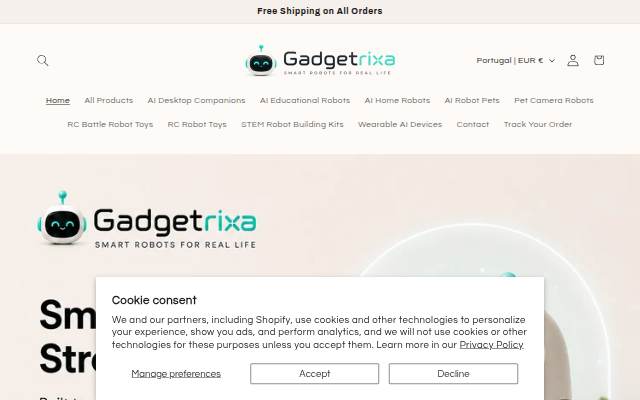 Gadgetrixa storefront