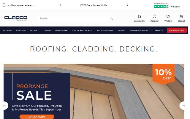 Cladco Profiles storefront