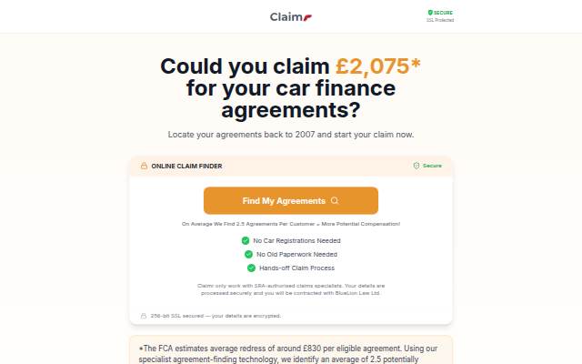 PCP Car Finance Claims storefront