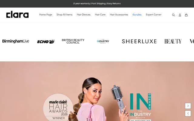 Clara UK storefront