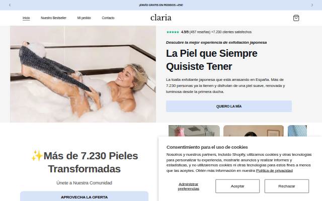 Claria storefront