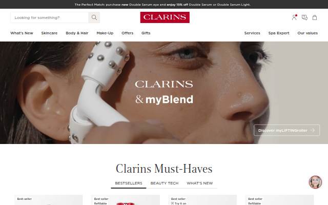 Clarins UK storefront