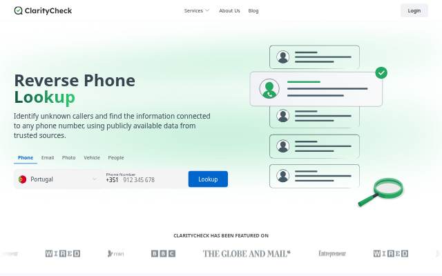 ClarityCheck - Reverse Phone Lookup storefront