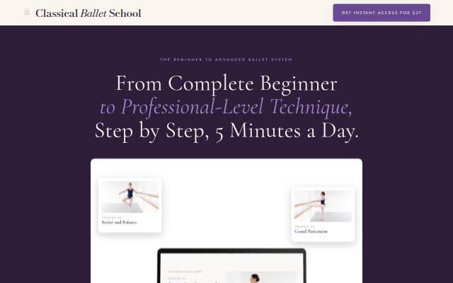 Vitrine de Classical Ballet School