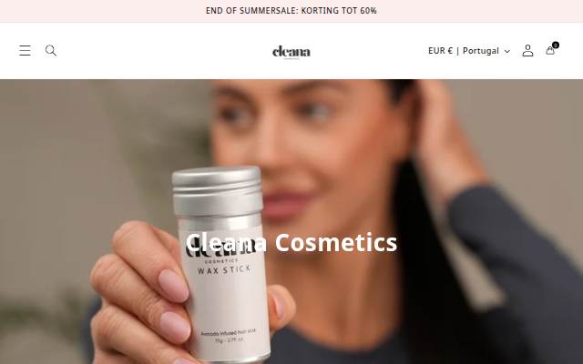 Cleana Cosmetics storefront