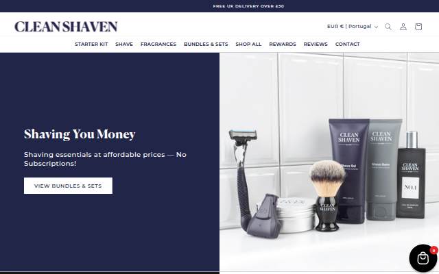 Escaparate de Clean Shaven
