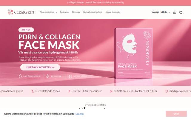 Clearskin storefront